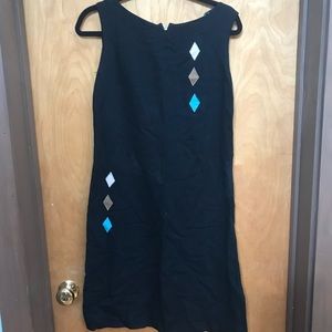 Vintage harlequin shift wiggle dress